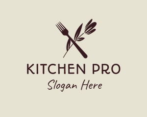 Fork Vegan Kitchen Business logo design