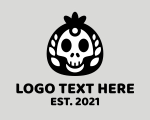 Mascot - Black Skull Mascot logo design