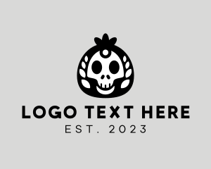 Calavera - Cute Skeleton Skull logo design