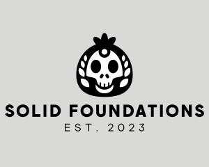 Black - Cute Skeleton Skull logo design