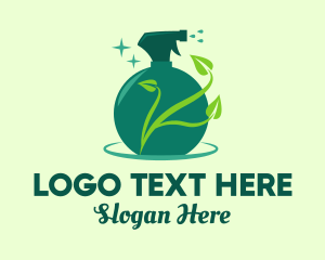 Plant - Green Natural Gardening Spray logo design