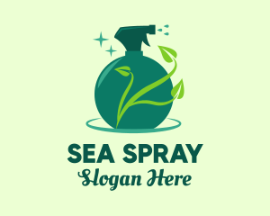 Green Natural Gardening Spray logo design