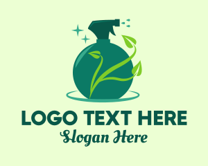 Tree Care - Green Natural Gardening Spray logo design