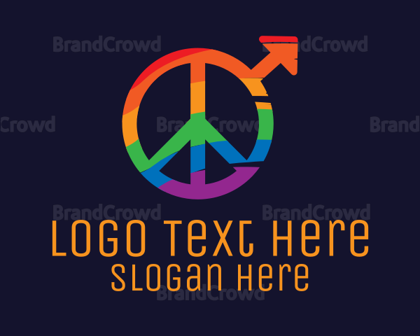 Colorful Peace Sign Logo