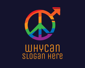 Colorful Peace Sign Logo