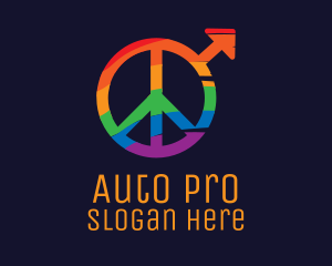 Lgbtq - Colorful Peace Sign logo design