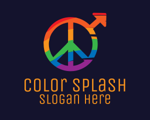 Colorful Peace Sign logo design