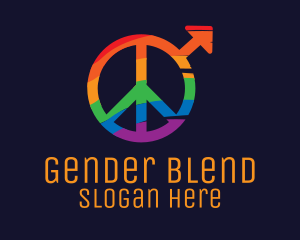 Gender - Colorful Peace Sign logo design