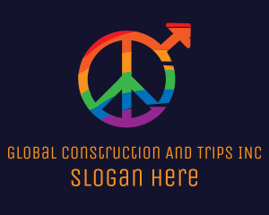Gay - Colorful Peace Sign logo design