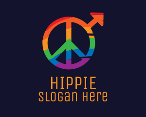Colorful Peace Sign logo design