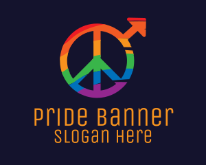 Colorful Peace Sign logo design