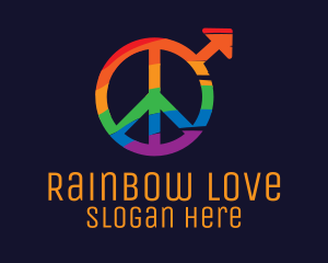 Colorful Peace Sign logo design