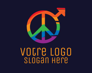 Allies - Colorful Peace Sign logo design