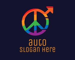 Peace Sign - Colorful Peace Sign logo design