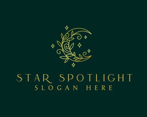 Moon Star Floral logo design