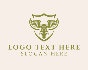 Lieutenant - Green Security Eagle logo design