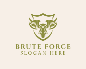 Green Security Eagle  logo design