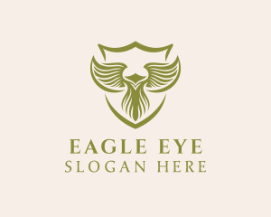 Green Security Eagle  logo design