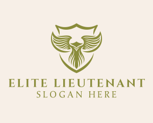 Lieutenant - Green Security Eagle logo design