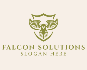 Green Security Eagle  logo design