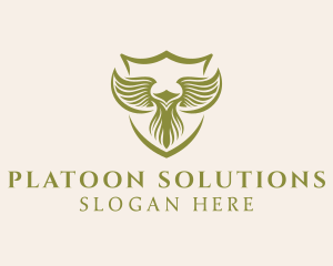 Platoon - Green Security Eagle logo design