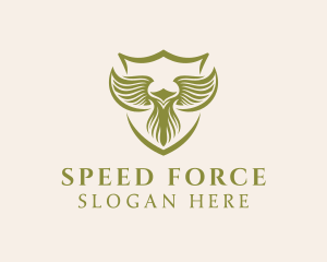 Green Security Eagle  logo design