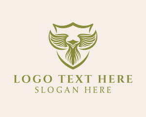 Military - Green Security Eagle logo design