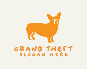 Veterinarian - Orange Corgi Dog logo design