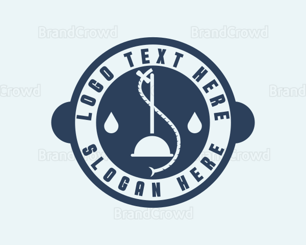 Plumber Toilet Plunger Logo