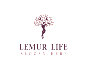 Organic Woman Tree logo design