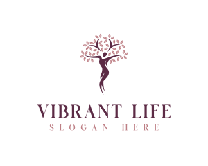 Organic Woman Tree logo design