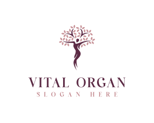 Organic Woman Tree logo design