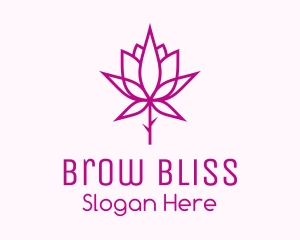 Botanical Rose Plant logo design