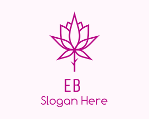 Botanical Rose Plant logo design