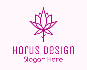 Botanical Rose Plant logo design