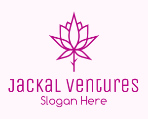 Botanical Rose Plant logo design