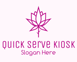 Botanical Rose Plant logo design