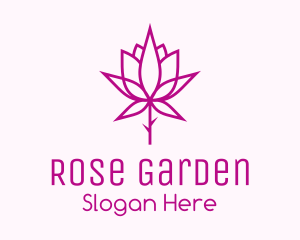 Rose - Botanical Rose Plant logo design