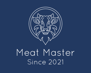 Majestic Cow Head  logo design