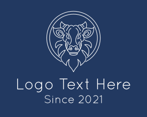 Cow - Majestic Cow Head logo design