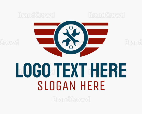 Automotive Repair Wings Mechanic Logo