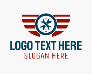 Workshop - Automotive Repair Wings Mechanic logo design