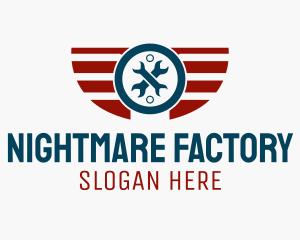 Automotive Repair Wings Mechanic logo design