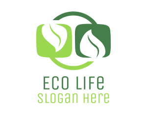 Leaves Eco Sustainability logo design