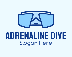 Blue Snorkeling Goggles logo design