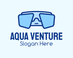 Snorkeling - Blue Snorkeling Goggles logo design