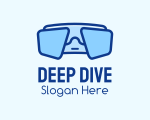 Dive - Blue Snorkeling Goggles logo design