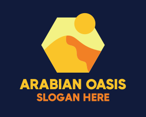 Arabian - Desert Sand Dune Mountain logo design