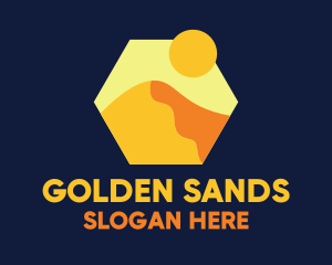 Sand - Desert Sand Dune Mountain logo design