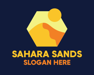 Sahara - Desert Sand Dune Mountain logo design